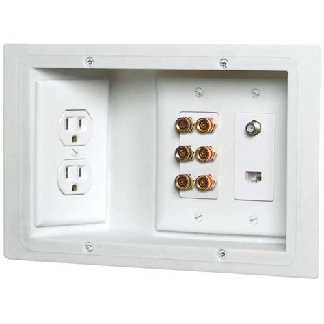 cut in box for data & electrical tv lowes|low voltage data box.